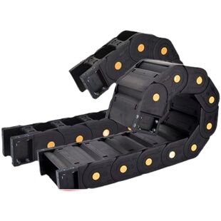 机床拖链塑料尼龙钢制铝拖链坦克链条桥式全封闭电缆静音工程机床