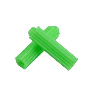 绿色塑料膨胀管6mm8厘专用塑胶墙面塞胶石膏板锚栓胶粒胶塞木螺丝