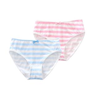 动漫日系少女粉白纯棉系带蓝白条纹初音内裤二次元少女cos胖次