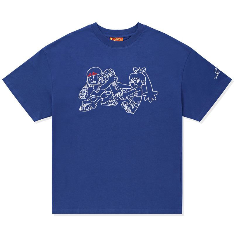 GameOne 24SS“还我滑板”卡通刺绣人物Tee短袖宽松Oldschool