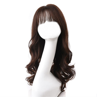 瑞贝卡假发女空气刘海波浪卷长卷发全真人发时尚网红模特同款头套