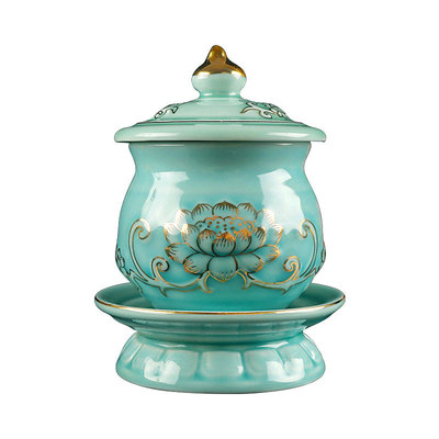 佛堂供奉水杯观世音菩萨供水杯