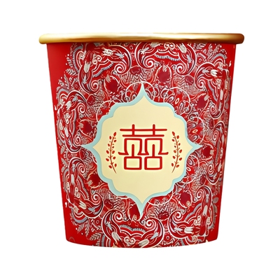 结婚一次性金箔加厚纸杯订婚喜杯