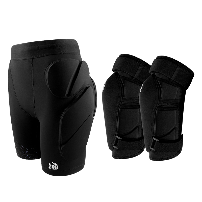 TDR专业护膝滑雪XRD&TFX凯夫拉面料内外穿男女修身护具护臀装备