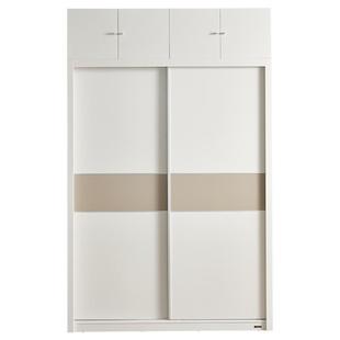 全友家居组合衣柜现代简约小户型卧室家用成品移门衣橱推拉门柜