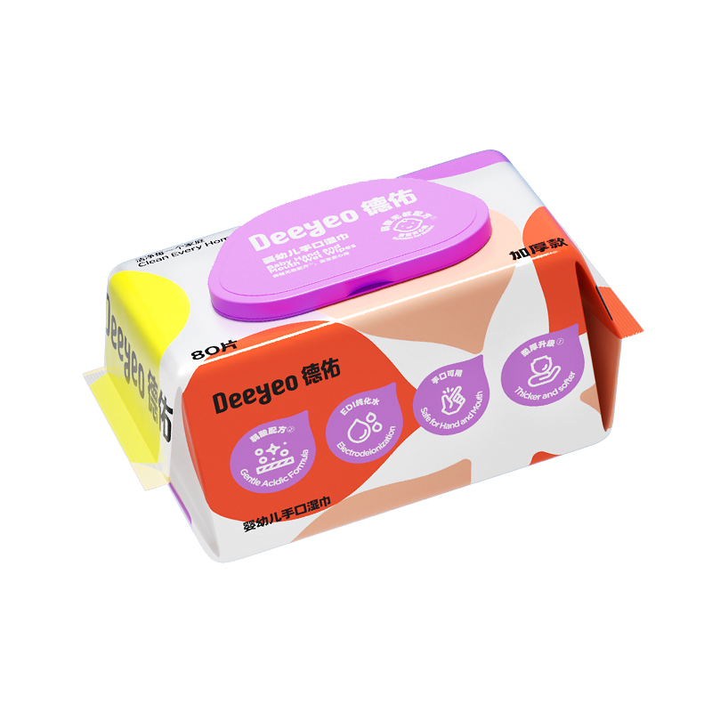 【单包试用】德佑湿巾纸婴儿新生宝宝幼儿童手口屁专用80抽1包