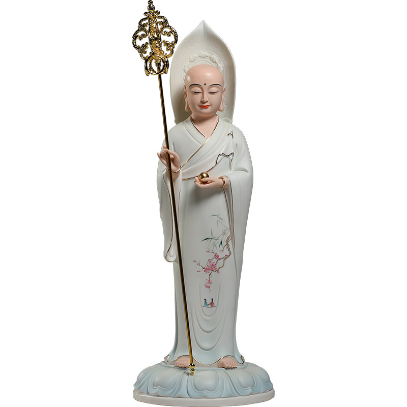 微美陶瓷20寸娑婆三圣像阿弥陀佛观音佛像地藏王菩萨家用供奉摆件