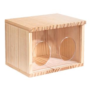 仓鼠窝实木玩具小房子金丝熊躲避屋大别墅隧道仓鼠木质玩具造景