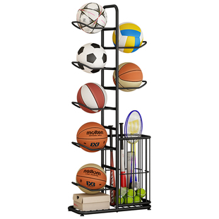 篮球收纳架家用客厅室内学校球类健身器材多层置物架落地式储物架