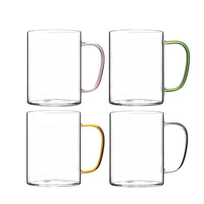 高硼硅玻璃杯马克带把手水杯家用套装杯子耐高温喝水啤酒茶杯男士