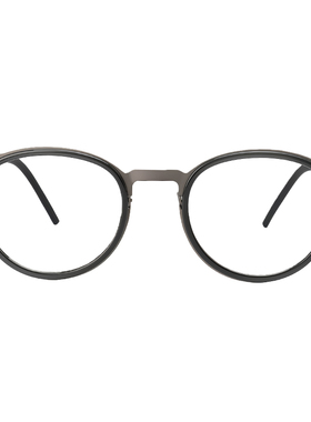 纯钛复古偏光防紫外线圆框墨镜