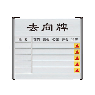 现货铝合金去向牌水牌空白四人门牌办公室三人员岗位公示牌二五六七八九二十多人员去向抽拉牌更换式告知牌