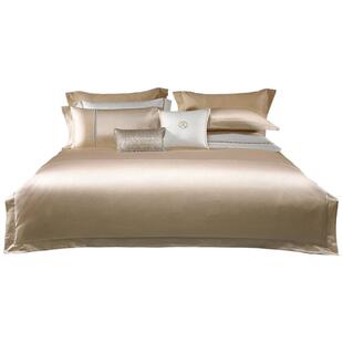 水星家纺桑蚕丝四件套轻奢提花居家套件双人家用床单被套新年送礼