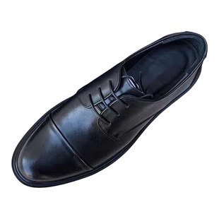 高端手工男鞋头层牛皮系带圆头休闲德比鞋百搭软底商务皮鞋男真皮