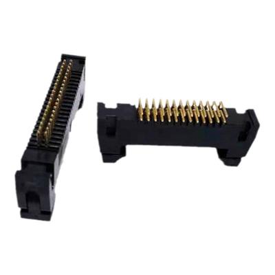 牛角插针弯脚2.54mm间距卡钩牛角插座DC2-10PIN-64PIN大牛角插针