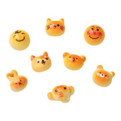 卡通diy树脂配件饰品迷你食物动物头奶油胶手工发夹手机壳鞋扣配