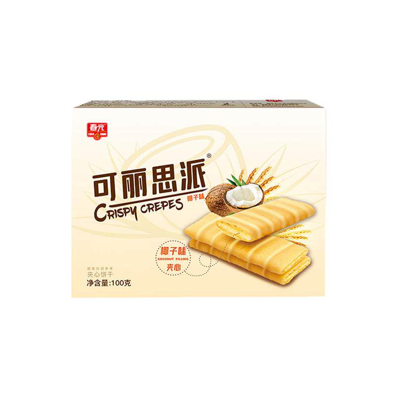 春光夹心饼干海南椰子味和榴莲味