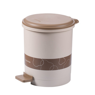 茶花脚踩垃圾桶家用厕所卫生间客厅带盖有厨房脚踏专用翻盖卧室拉