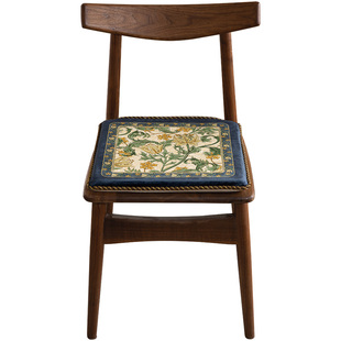 范居态度枫丹美式圆形方形椅垫飘窗台坐垫藤椅餐桌椅防滑鞋凳垫子