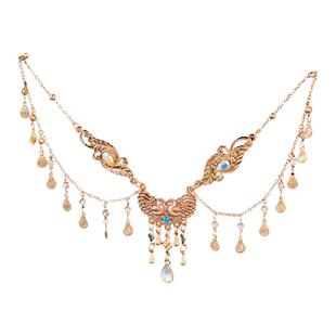 古风汉服眉心坠额链发饰手工合金长流苏发饰敦煌异域飞天写真配饰