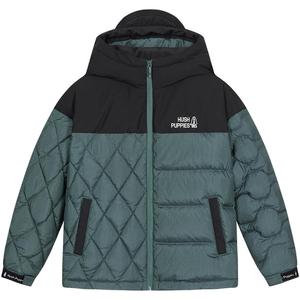 暇步士童装儿童羽绒服冬装新款男童拼色外套女宝宝简洁上衣潮