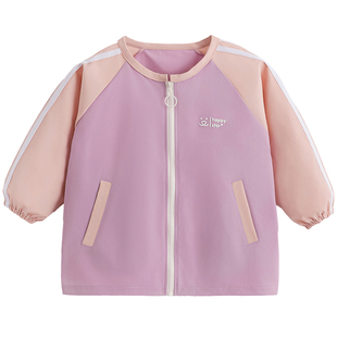 儿童防水罩衣小孩羽绒服防脏护衣可外穿男女宝宝吃饭洋气罩衫秋冬