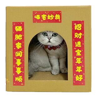 猫屋别墅猫抓板窝纸箱房子超大号不占地耐磨瓦楞纸双层方形屋一体