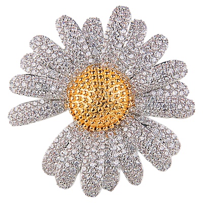 权志龙同款镶锆石雏菊太阳花胸针