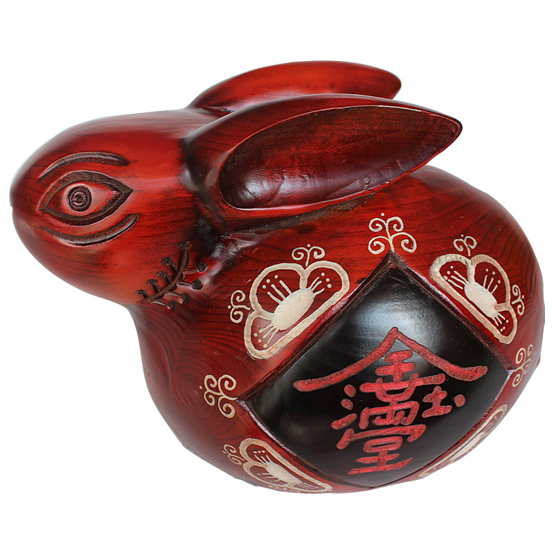 木雕摆件手工实木中式装修客厅十二生肖龙存钱罐马木头雕刻工艺品