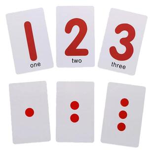 圆点数字卡片1-10幼儿园小班中班大班教学正数背点塑料材质可水洗