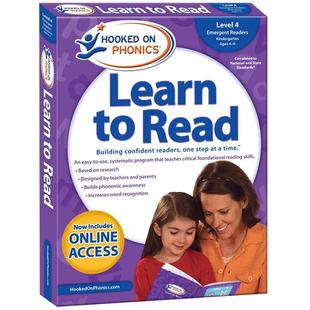 Hooked on Phonics Learn to Read Level 4 Emergent Readers Kindergarten Ages 4-6 迷上自然拼读系列 第四级 4-6岁 英文原版