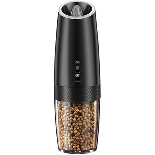 电动胡椒研磨器黑胡椒粉花椒海盐粗细调节家用重力感应自动调味瓶