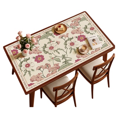 美式轻奢高级感餐桌垫防水防油防烫pvc复古免洗茶几桌面保护垫子