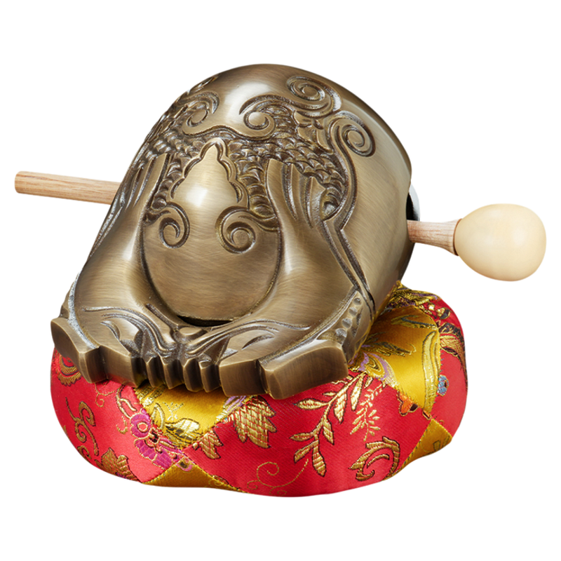 纯摆件黄铜龙木鱼法器家用敲打击乐器寺庙小大供佛饰品礼佛老式