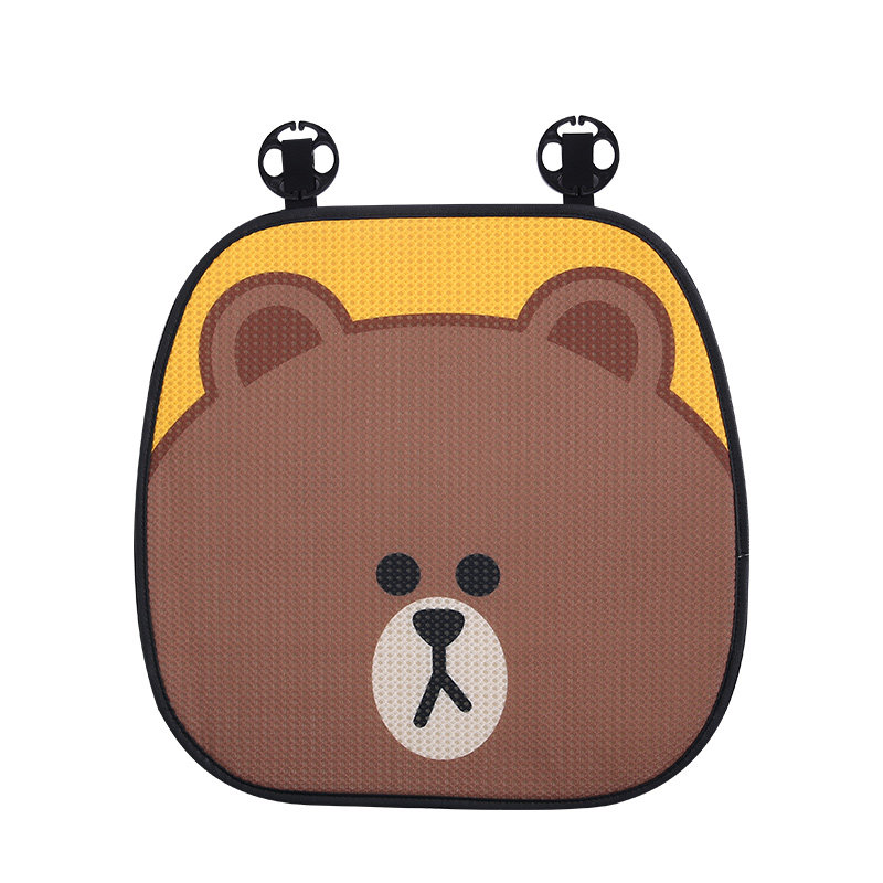 line friends布朗熊简易通用汽车坐垫四季透气可爱卡通车后座垫子