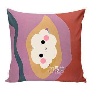 缤纷蜜语系列抱枕枕套天鹅绒面料月子中心大厅沙发装饰美容院场景