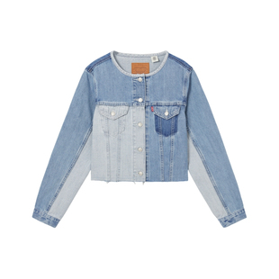 【商场同款】Levi's李维斯25年秋季新款女士拼色牛仔外套0052H