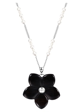 MIKOCH黑檀木幸运草毛衣链小众