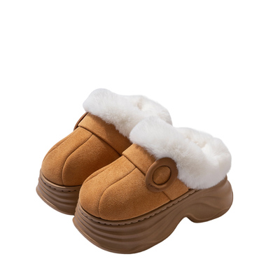 厚底增高棉拖鞋女2025新款秋冬季