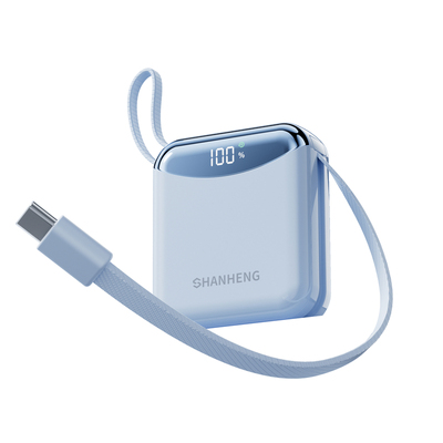 【充电宝3c认证可上飞机】闪亨2025新款大容量20000毫安自带线快充1万移动电源适用华为小米苹果15/16/17专用