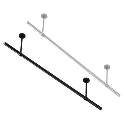 黑色不锈钢晾衣杆阳台顶装固定式