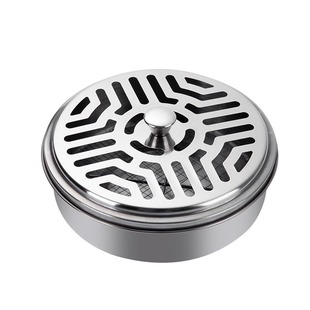 防火蚊香盒家用金属蚊香盘带盖除蚊盒蚊香架子创意接灰盘蚊香炉