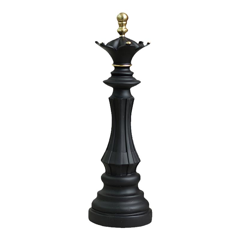 北欧国际象棋摆件装饰黑色白色棋子跨境家居橱窗装饰品树脂工艺品