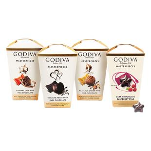 godiva歌帝梵大师花盒2盒牛奶黑巧克力黑巧零食下午茶伴手礼礼物
