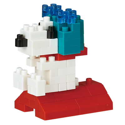 日本nanoblock小颗粒积木成人版花生漫画史努比DIY盲袋拼装玩具