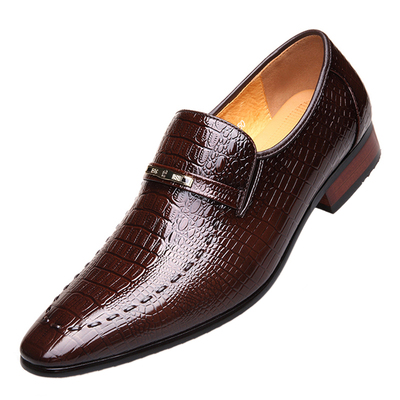 老人头商务正装真皮透气青年皮鞋