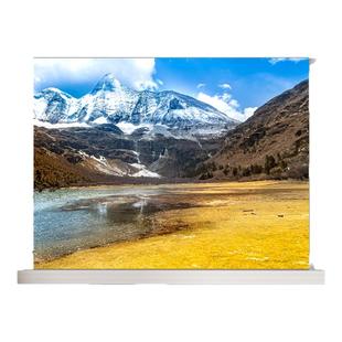 电动地升拉抗光投影幕布投影仪家用卧室客厅地升音响坐地菲涅尔抗防光地拉线幕布免打孔自动升降可移动幕布