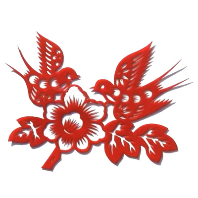 剪纸工艺发饰旗袍国风造型配饰