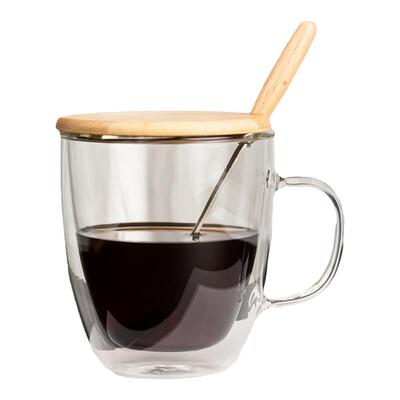 大容量双层隔热带盖带勺