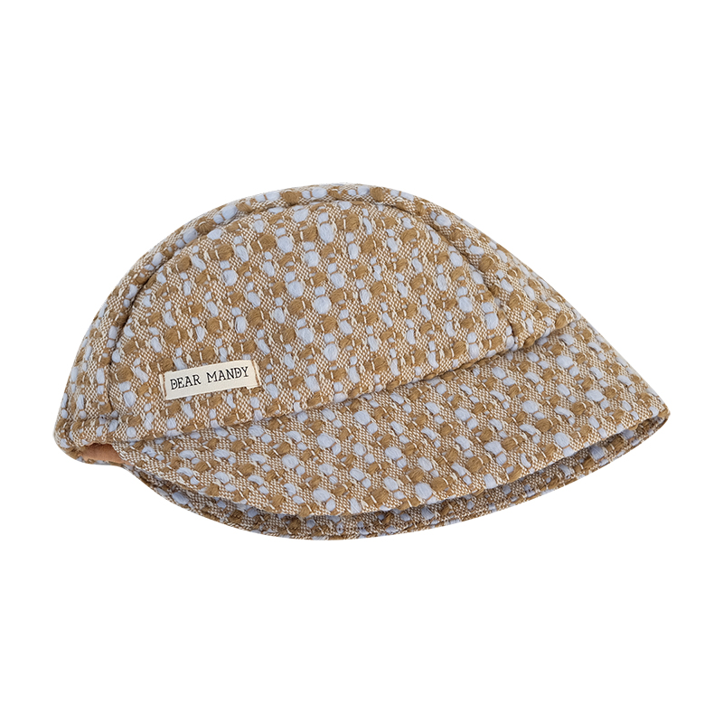 婴儿帽子秋冬小香风羊毛呢保暖防晒遮阳小月龄宝宝盆帽儿童渔夫帽